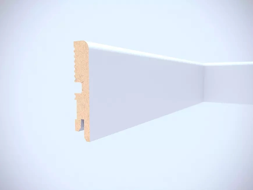 Listwa przypodłogowa MDF FOGE LB1 - 80 biały półmat, lakierowana