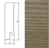 Drewniana listwa przypodłogowa lakierowana 80/18 (240 cm x 8 cm x 1,8 cm) Jesion