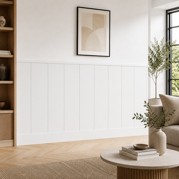Boazeria ścienna LOFT do malowania - długość 200 cm, wysokość 114,5 cm + Farba biały RAL9003