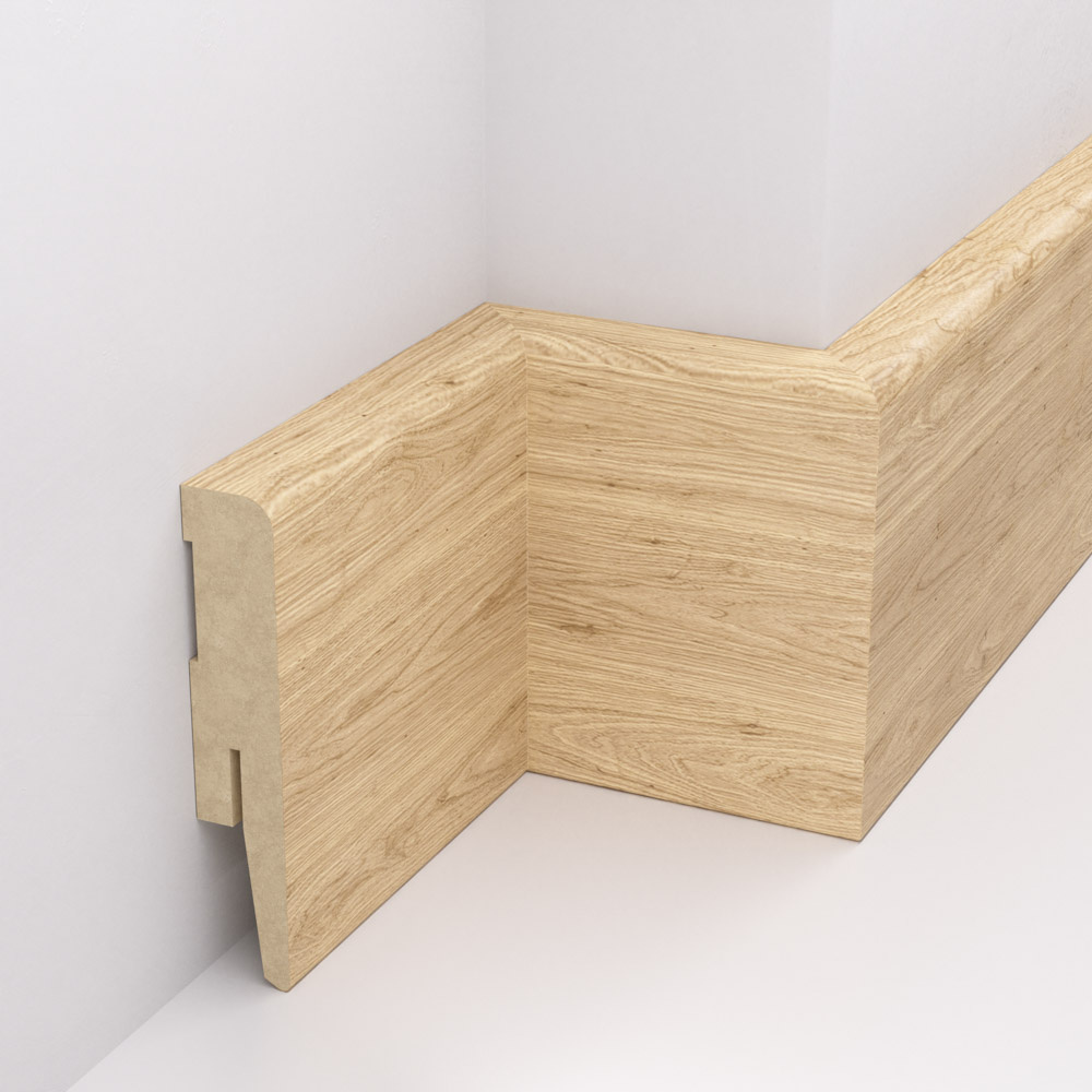 Listwa przypodłogowa MDF TRIO R5, Dąb Natur, 8cm