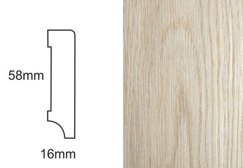 Listwa przypodłogowa fornirowana nielakierowana CP58 (240 cm x 5,8 cm x 1,6 cm) dąb