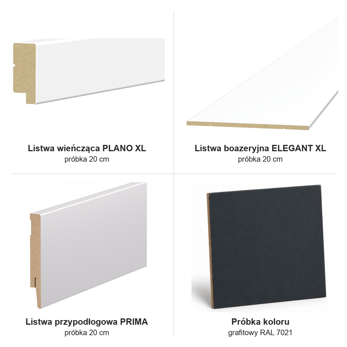 Boazeria ścienna LOFT do malowania + Farba grafitowy RAL7021 - zestaw próbek
