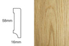 Listwa przypodłogowa fornirowana lakierowana CP58 (240 cm x 5,8 cm x 1,6 cm) dąb
