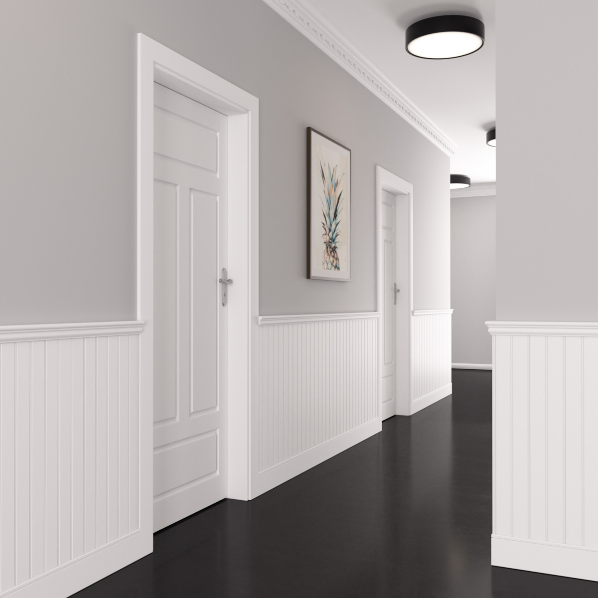 Wieniec lakierowany do boazerii NOVA 5cm