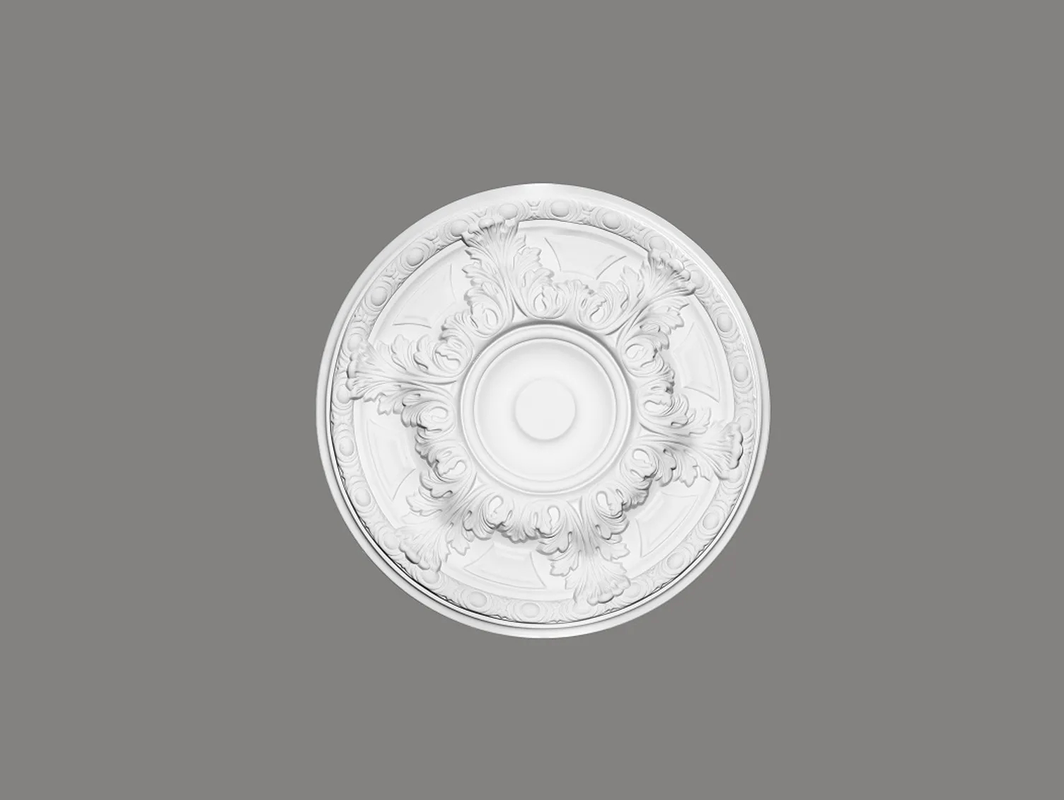 Rozeta sufitowa B3033 biała o wysokości 5.4 cm, z ProFoam