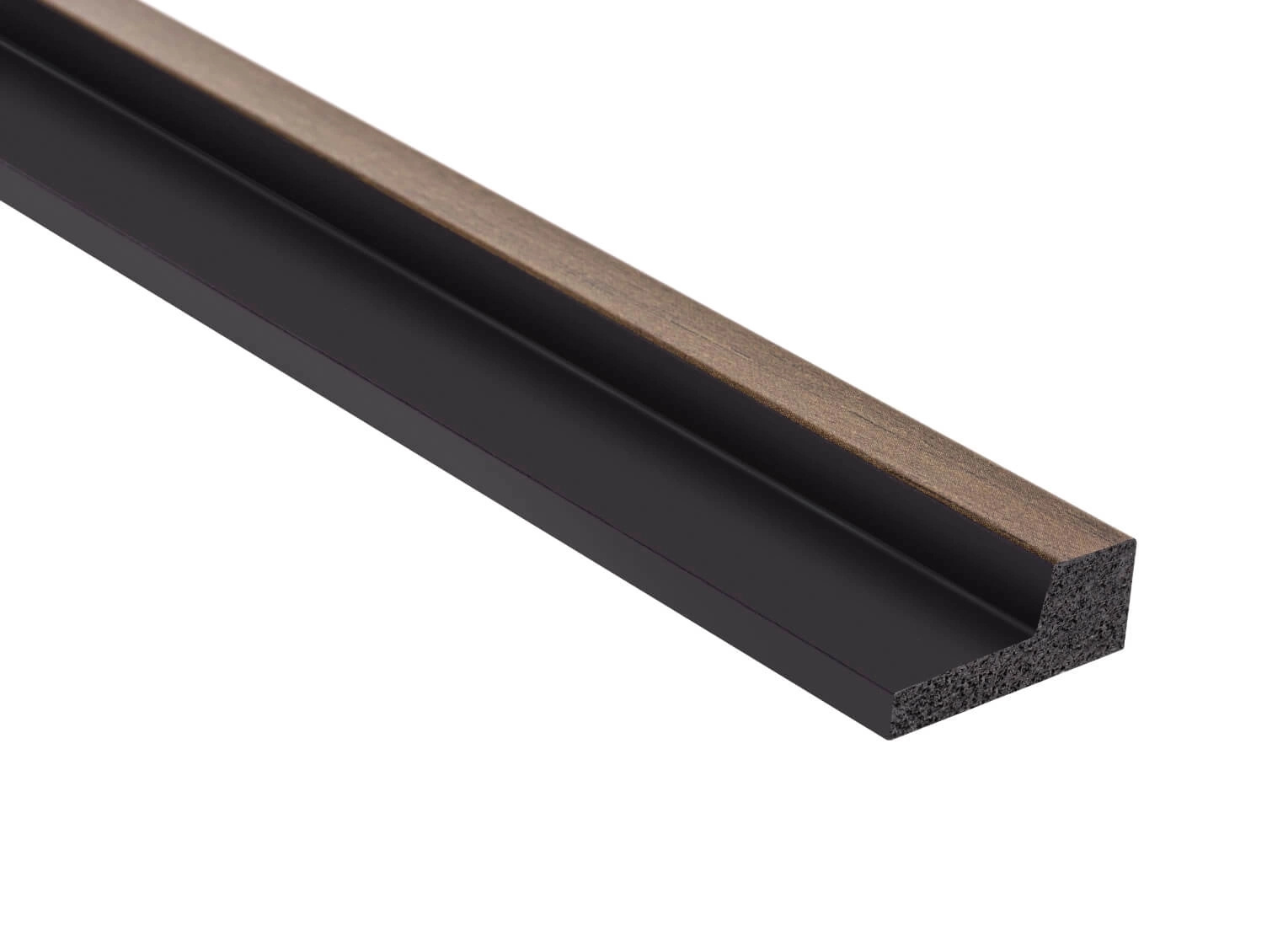 Prawe zakończenie lameli L0104RT Dąb Ciemny wym. 200 x 1.2 x 12 cm, z PolyForce