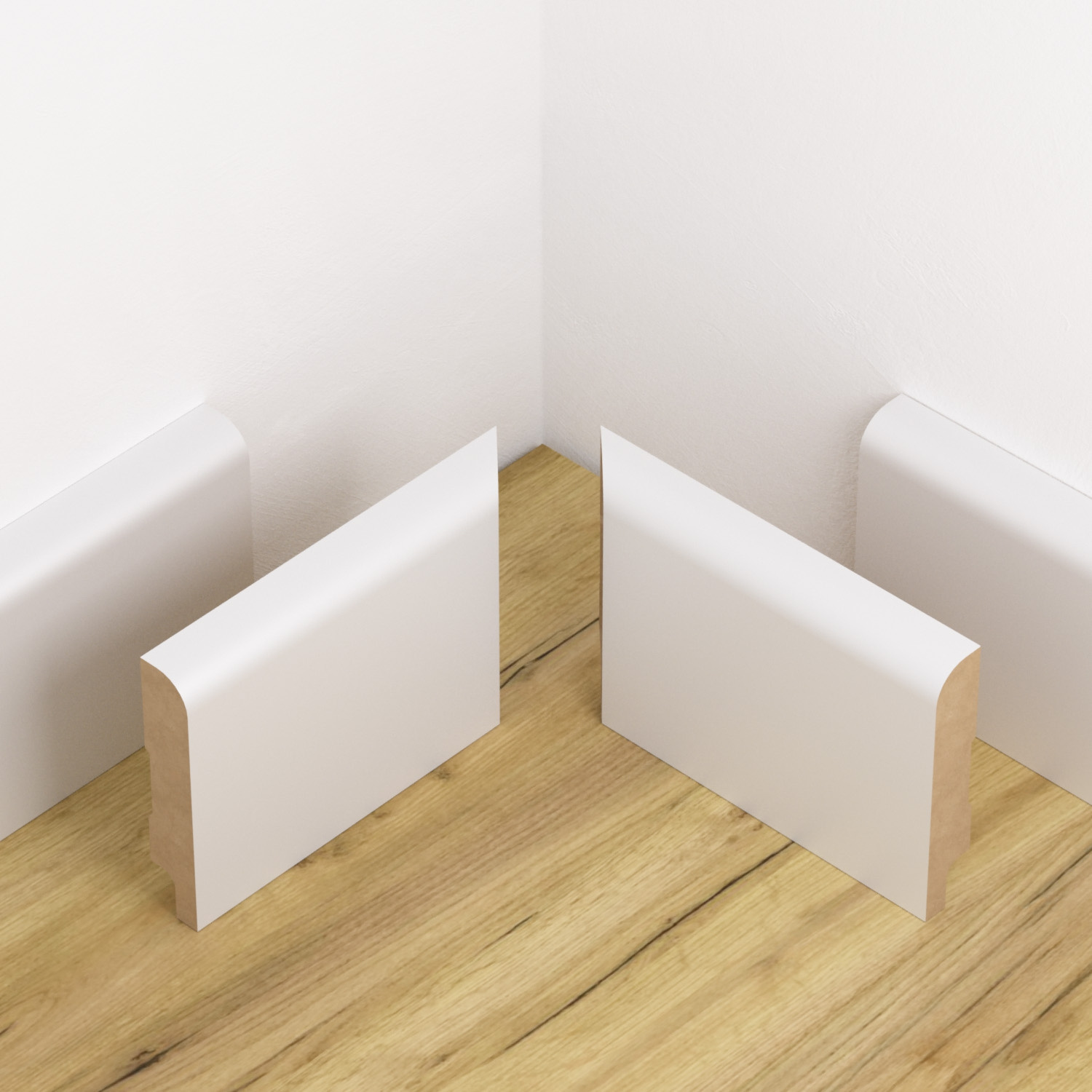 Narożnik wewnętrzny do listwy przypodłogowej lakierowany biały z wodoodporną powłoką SOLO 10cm