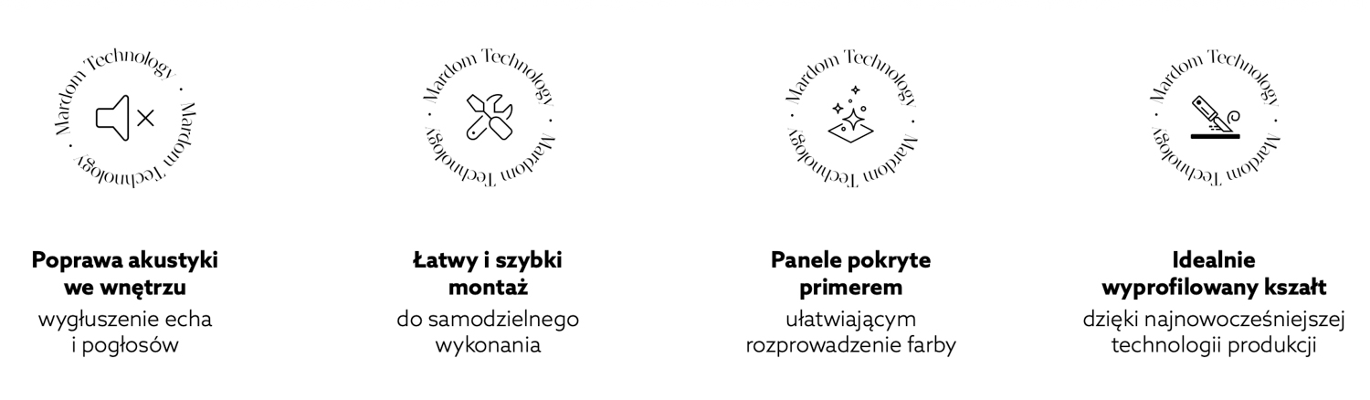 Panel ścienny WP001 Duna biały wym. 270 x 1.32 x 24.7 cm, z PolyForce