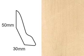 Listwa przypodłogowa fornirowana lakierowana LP60 (240 cm x 5 cm x 3 cm) klon