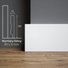 Listwa przypodłogowa MDF lakierowana biała z wodoodporną powłoką PRIMA SLIM 8cm