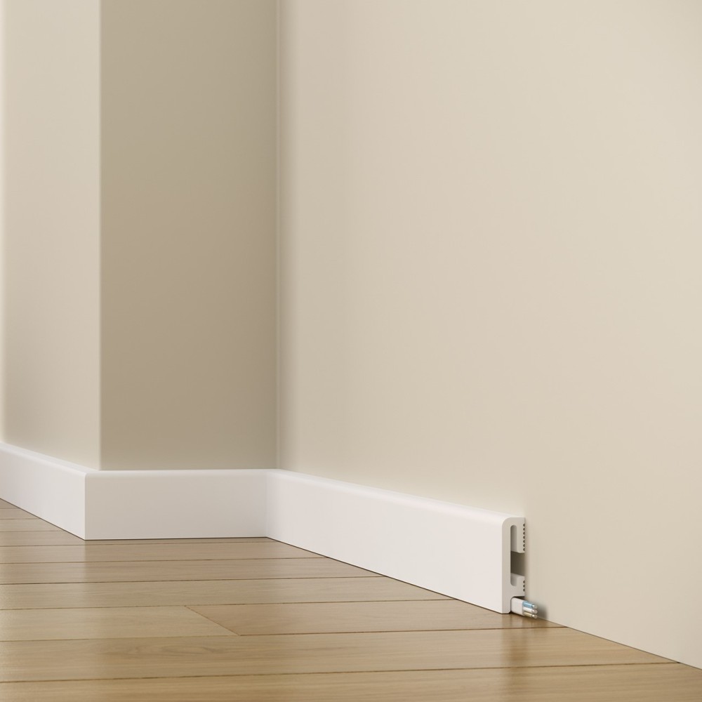 PRÓBKA 20 cm - Listwa przypodłogowa Premium Floor Durofit PF060 biała 6 cm
