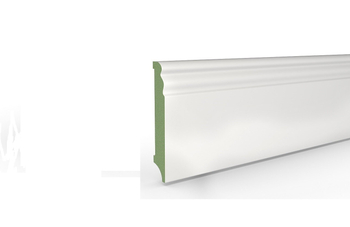Listwa przypodłogowa MDF PLUS F7 biała półmatowa wilgocioodporna (262 cm x 8 cm x 1,6 cm)
