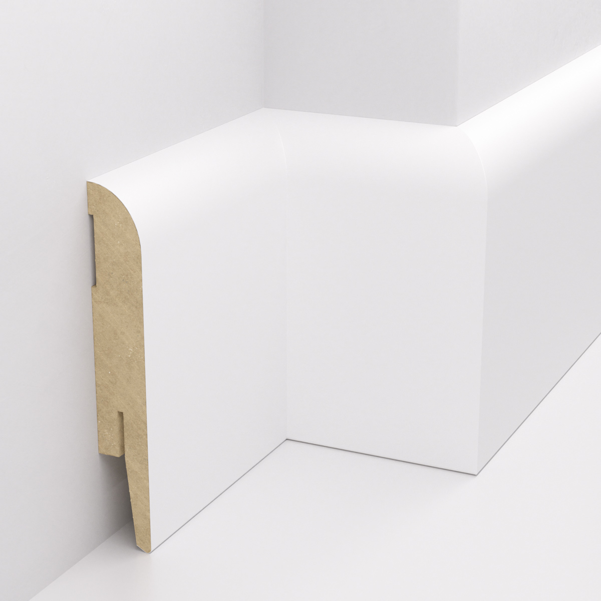 Listwa przypodłogowa MDF OTTO, Biała Premium, 10cm