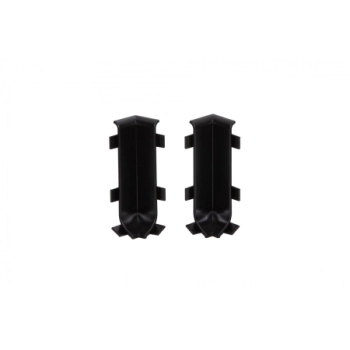 Narożnik wewnętrzny listwy podłogowej Creativa LP59 czarny RAL9005 -2szt