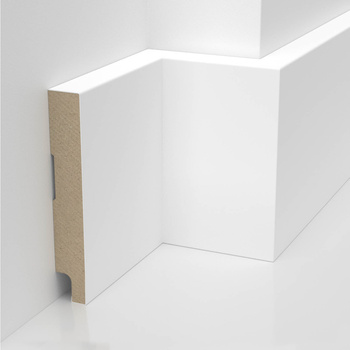 PRÓBKA 20 CM - Listwa przypodłogowa MDF lakierowana biała z wodoodporną powłoką PRIMA 10cm