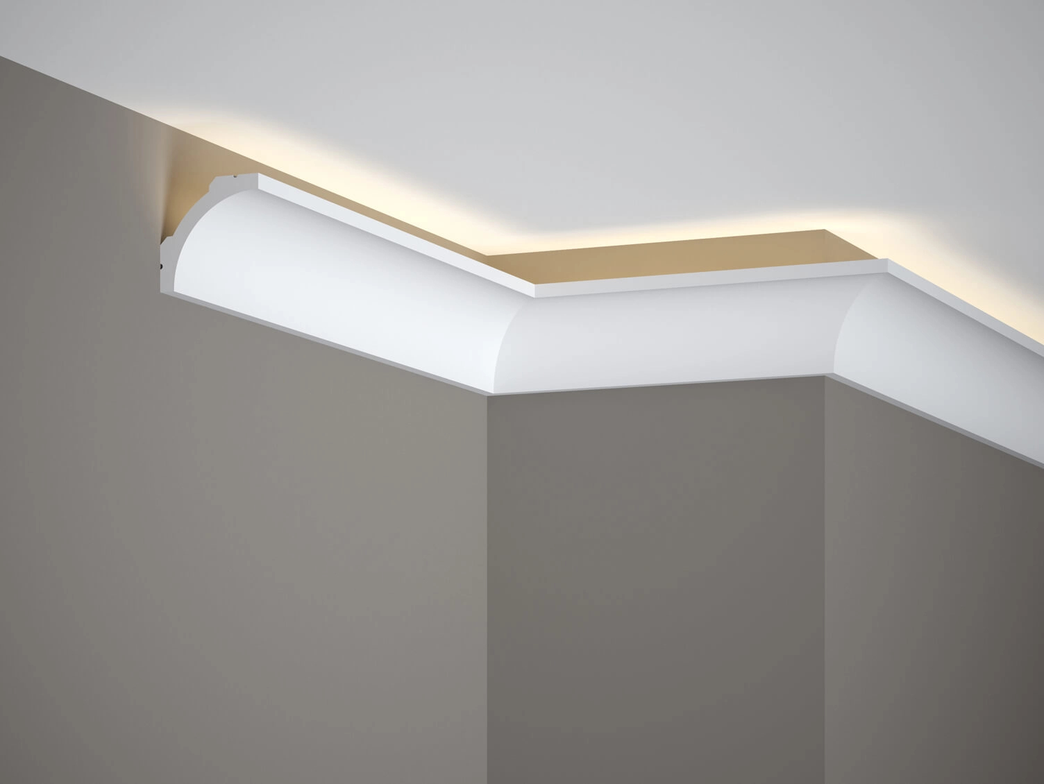 Listwa przysufitowa MD210 biała wym. 200 x 5 x 5 cm, z PolyForce