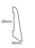 Listwa przypodłogowa drewniana lakierowana LS58 (240 cm x 5,8 cm x 1,6 cm) biała