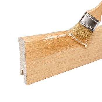 Listwa przypodłogowa drewniana do malowania, dąb europejski surowy, 60x15 mm