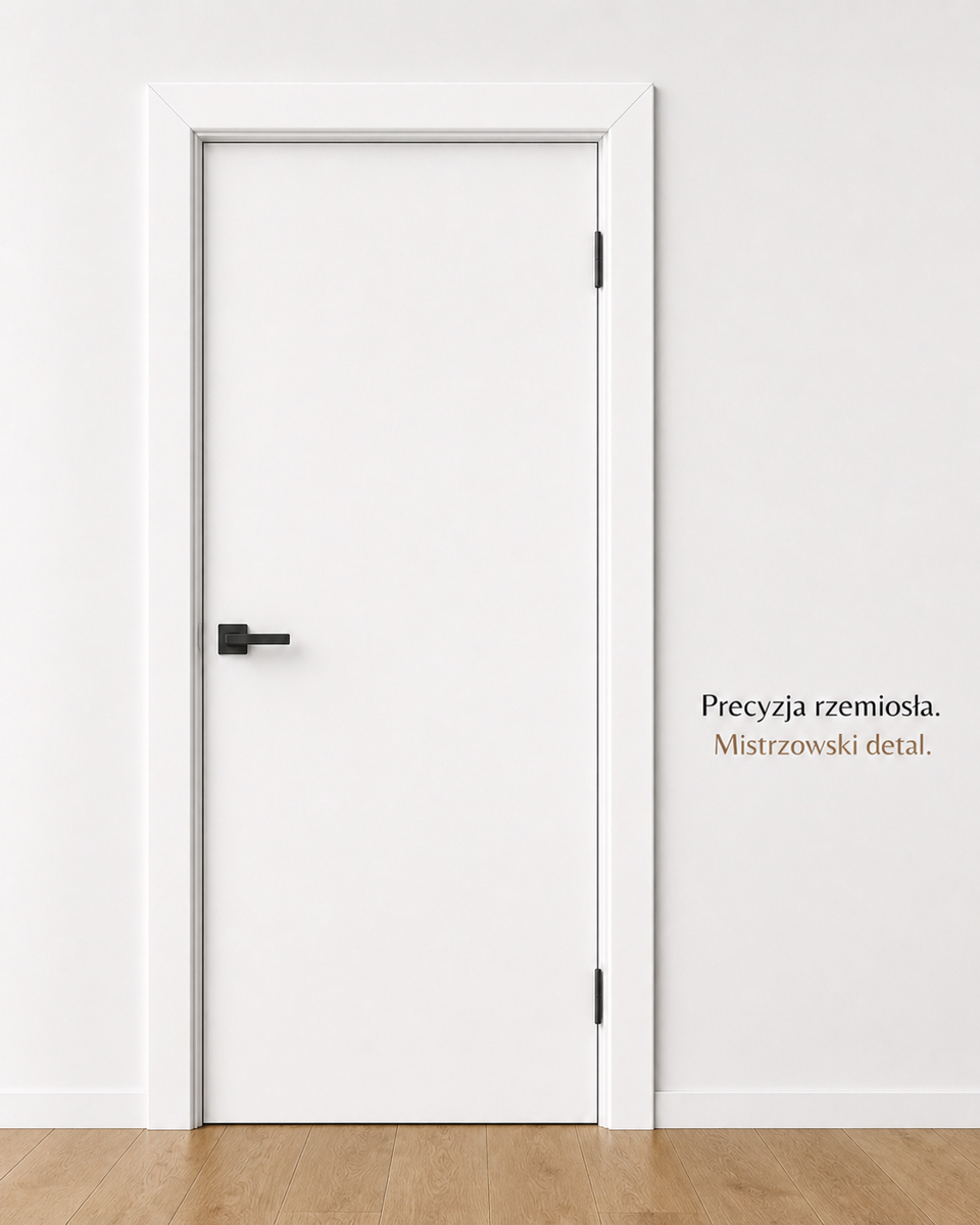 PRÓBKA 20 CM - Opaska drzwiowa MDF biała maskująca, obramowanie drzwi 6 cm