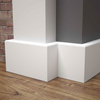 Listwa przypodłogowa MDF lakierowana biała TRIO SLIM 8 cm – II Gatunek