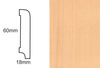 Listwa przypodłogowa fornirowana lakierowana CP60 (240 cm x 6 cm x 1,8 cm) buk