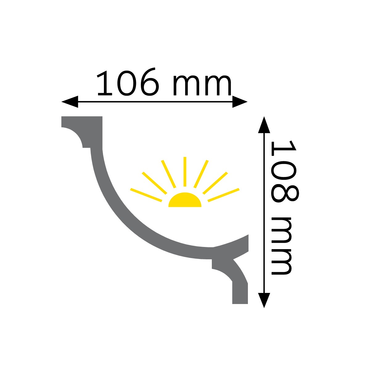 Listwa oświetleniowa gładka LOC-04 244cm