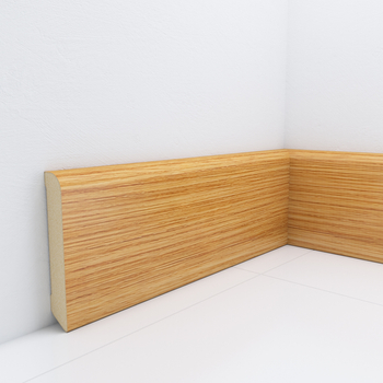 PRÓBKA 20 CM - Listwa przypodłogowa MDF Dąb Premium, 80x15 mm, Pedross