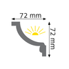 Listwa przysufitowa zdobiona Creativa LGZ-12, wym. 7.2 x 7.2 x 240 cm