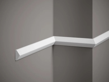 Listwa ścienna QL023 biała wym. 200 x 1.9 x 4 cm, z PolyForce