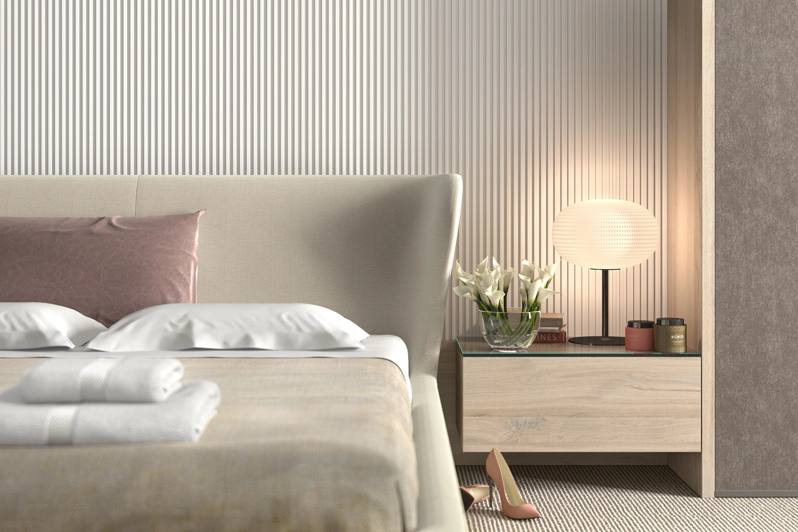 Lamela ścienna L0101 biała wym. 270 x 1.2 x 12 cm, z PolyForce