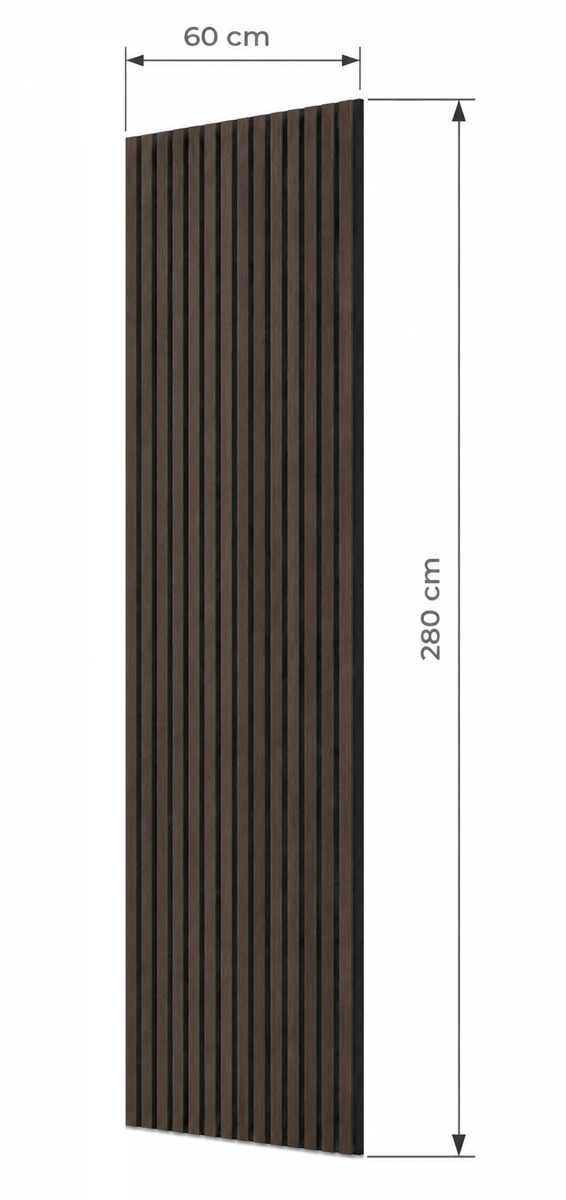 PRÓBKA Lamele Fornirowane na filcu akustycznym, Dąb Wędzony, wym. 20x30 cm