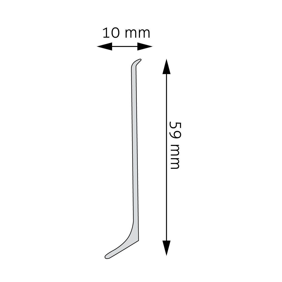 Listwa przypodłogowa aluminiowa, cokół Creativa LP59 250cm