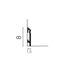 PRÓBKA 20 cm - Listwa przypodłogowa Premium Floor Durofit PF082 biała RAL9003 8 cm