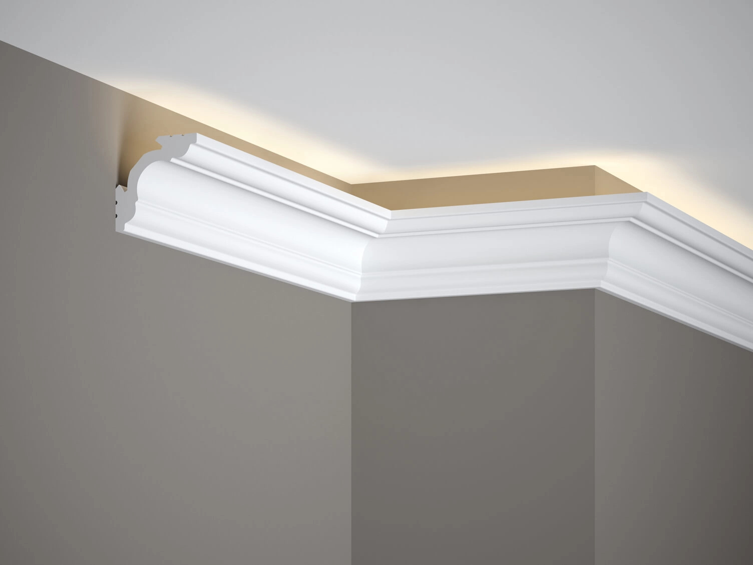 Listwa sufitowa Mardom Decor MD106 biała wym. 200 x 5.7 x 5.7 cm, z PolyForce