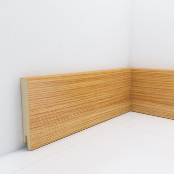 PRÓBKA 20 CM - Listwa przypodłogowa MDF Dąb Premium, 80x15 mm, Pedross