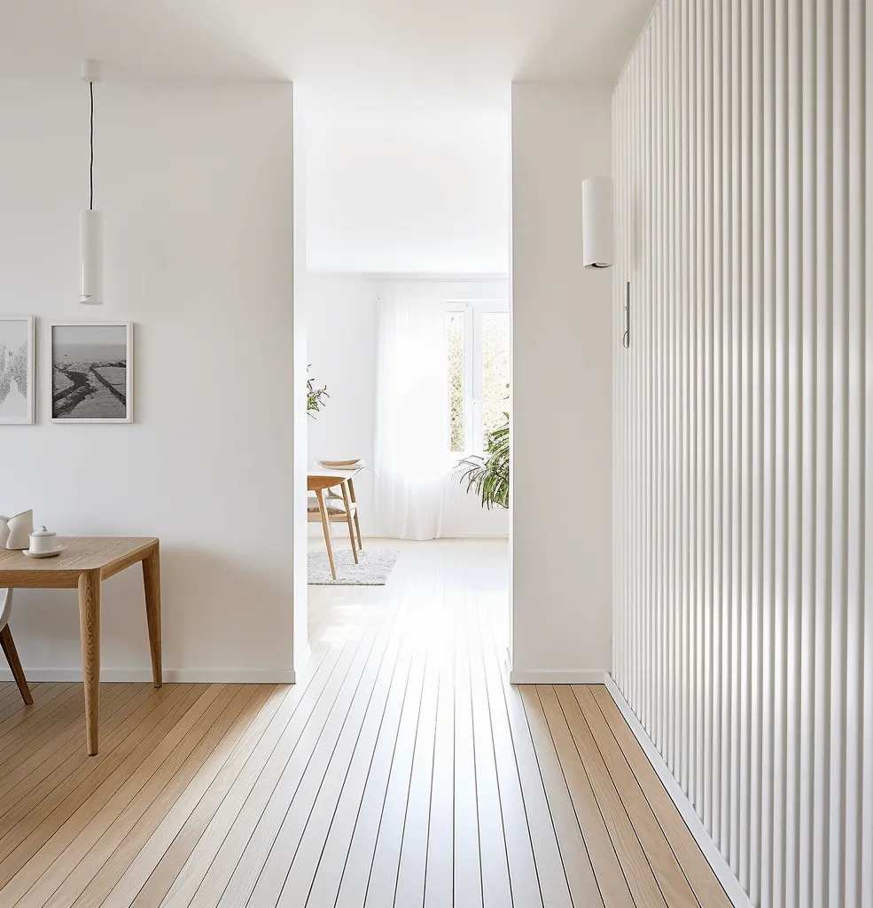 Panel ścienny WP001TP Duna biały RAL 9003, wym. 200 x 1.32 x 24.7 cm, z Polyforce