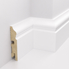 PRÓBKA 20 CM - Listwa przypodłogowa MDF lakierowana biała FOGE LB3 8cm