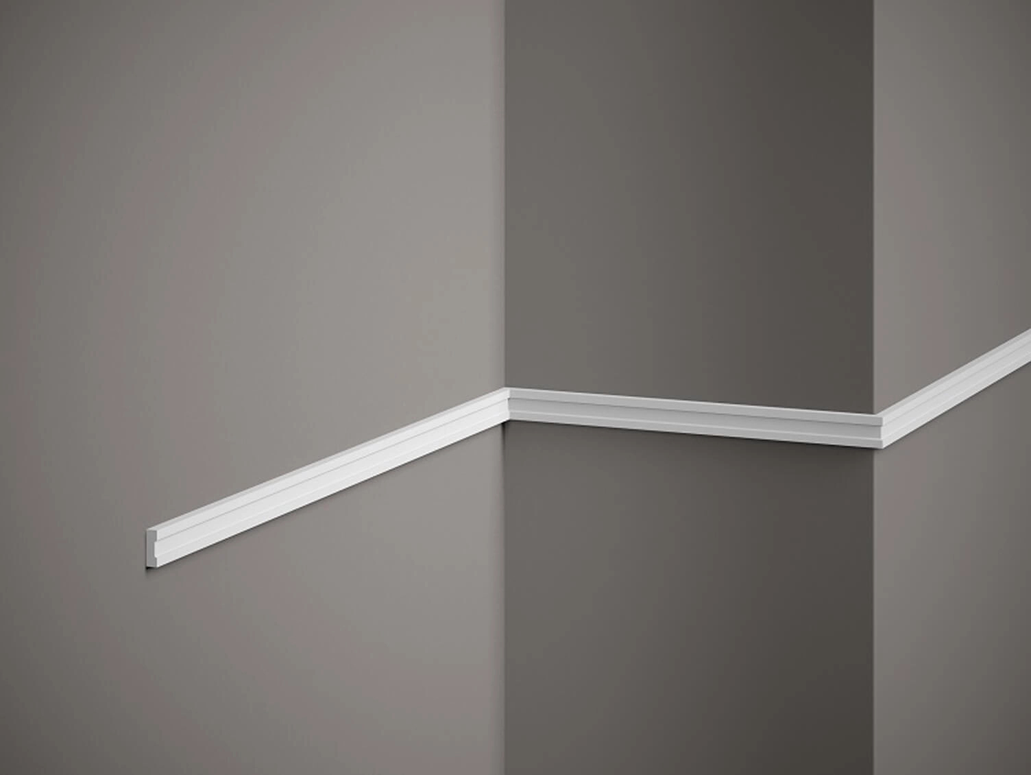 Listwa ścienna MDD316 biała wym. 200 x 0.5 x 1.5 cm, z ProFoam