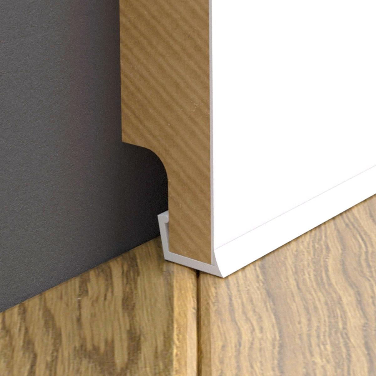 Uszczelka do listew przypodłogowych o szer. 16mm biała długość 100cm