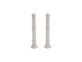 Narożnik zewnętrzny listwy podłogowej Creativa LP100 platynowy EC43S - 2szt