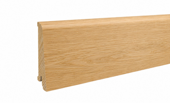 Listwa przypodłogowa drewniana 80x16 mm - dąb europejski lakierowany