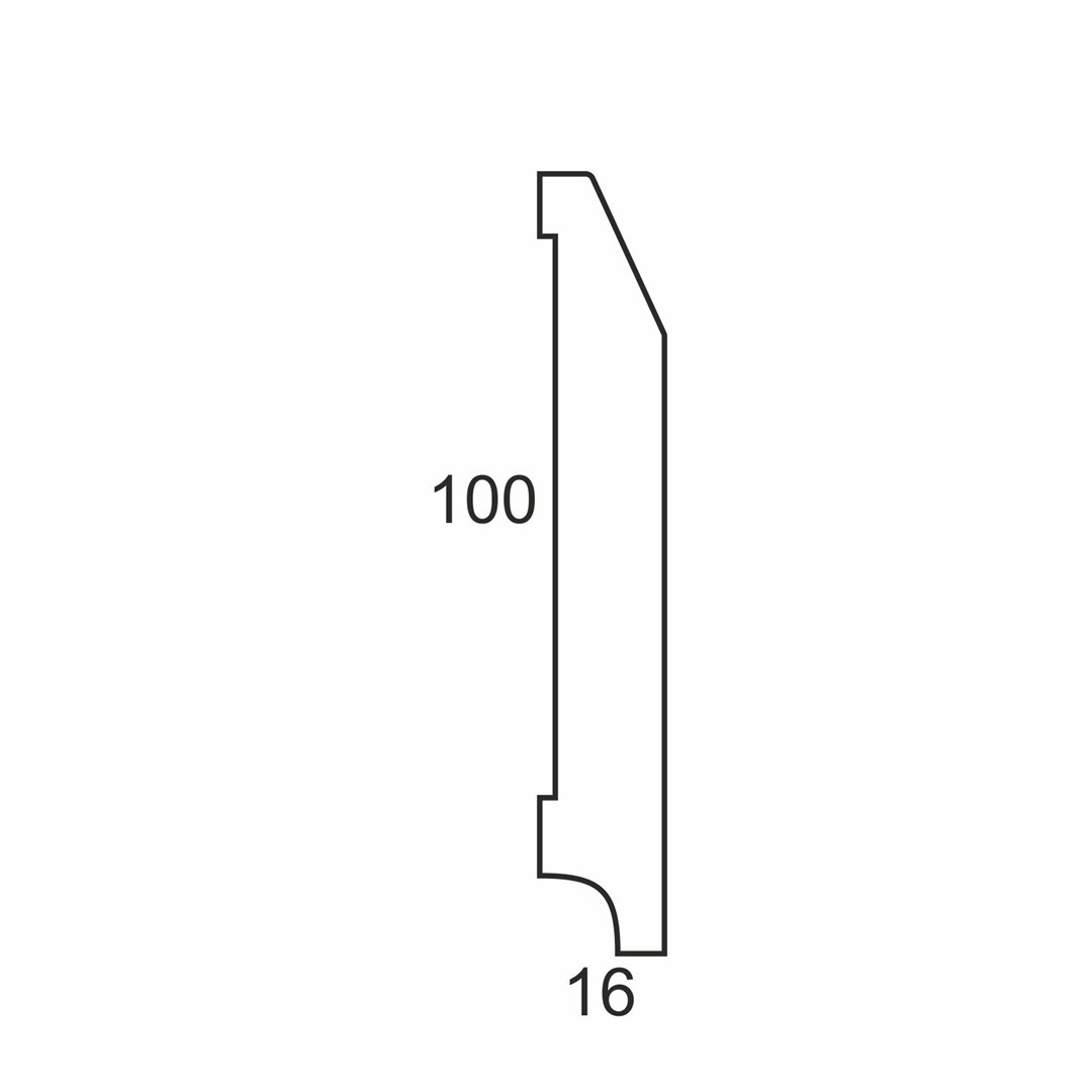 Listwa przypodłogowa MDF PLUS wilgocioodporna lakierowana półmat biała RS (262 cm x 10 cm x 1,6 cm)
