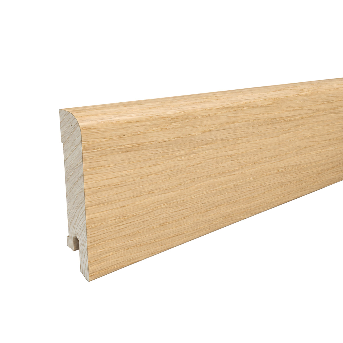 Listwa przypodłogowa drewniana do malowania, dąb europejski surowy, 70x15 mm
