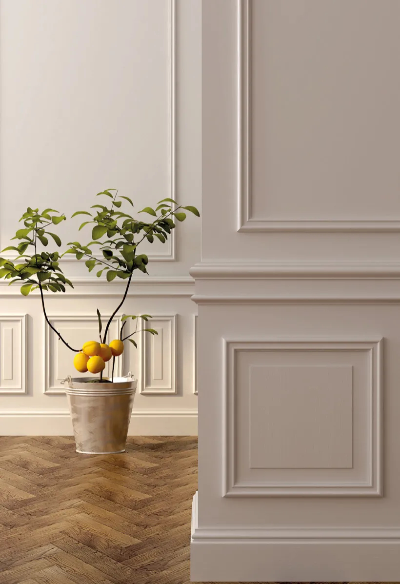 Listwa ścienna MD413 biała wym. 200 x 1.2 x 2.5 cm, z PolyForce