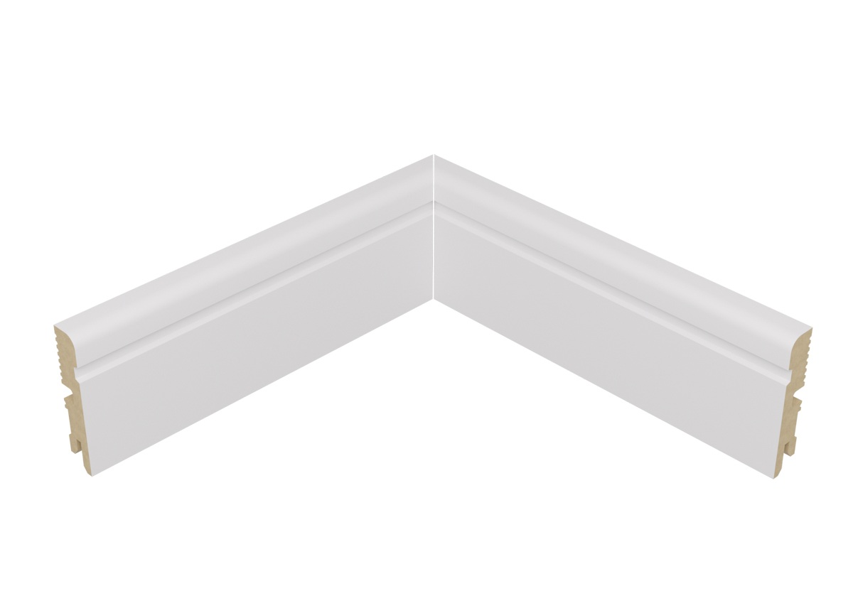 Narożnik wewnętrzny do listwy przypodłogowej lakierowany biały FOGE - LB2 10cm