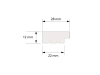 Lamela biała L0201LTP wym. 200 x 2.8 x 1.2 cm, z PolyForce