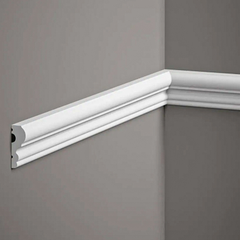 Listwa ścienna MD325 biała wym. 200 x 1.5 x 4.1 cm, z PolyForce