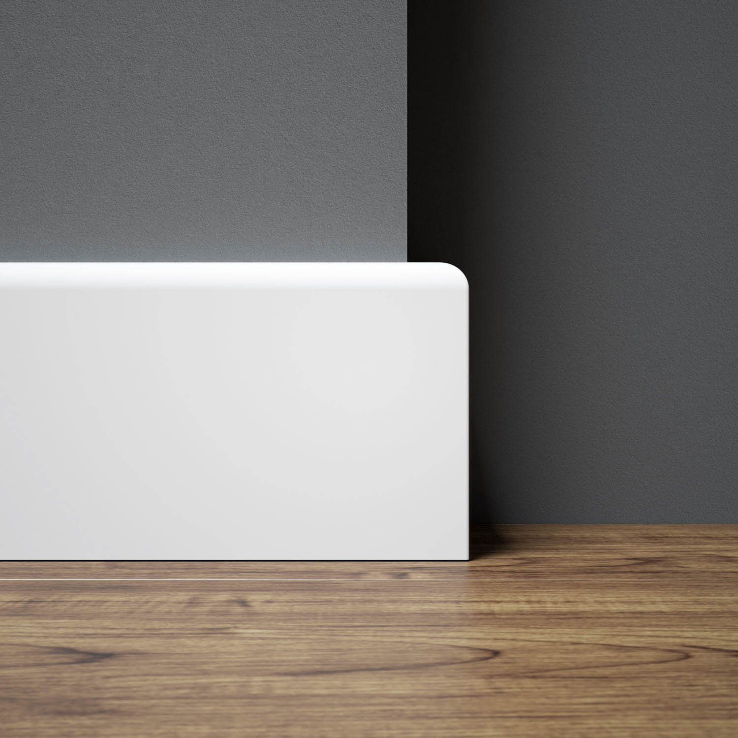 PRÓBKA 20 CM - Listwa przypodłogowa MDF lakierowana biała FOGE - LB1 8cm