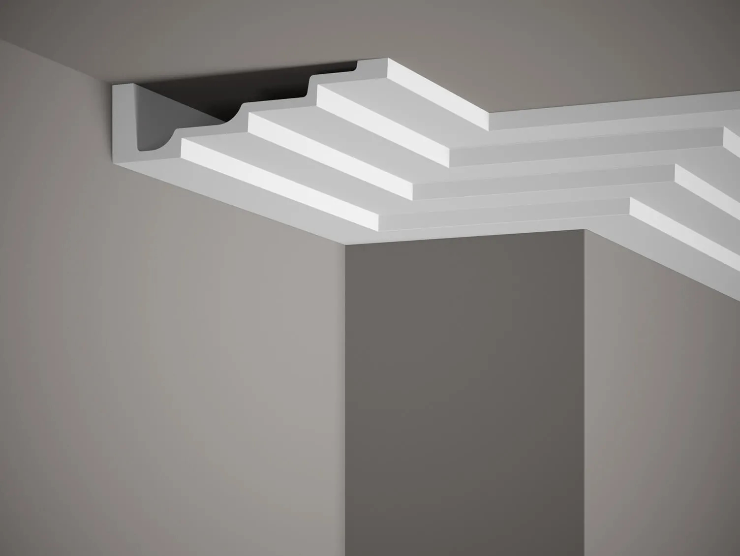 Listwa przysufitowa biała MDB130 wym. 200 x 19 x 5 cm, z ProFoam