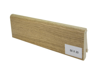 Listwa przypodłogowa drewniana lakierowana (250 cm x 5,8 cm x 2 cm) DĄB EUROPEJSKI